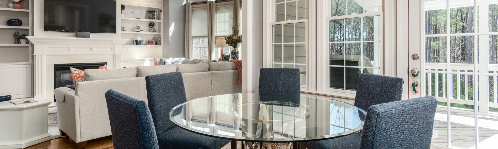 Information for buyers header image showing a nicely staged living and dining room.